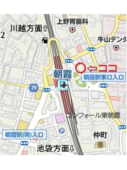 いやし泉屋 朝霞駅前店/地図