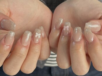 春ネイル・桜・ワンホン定額