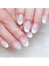 ホワイトフレンチ春ネイル