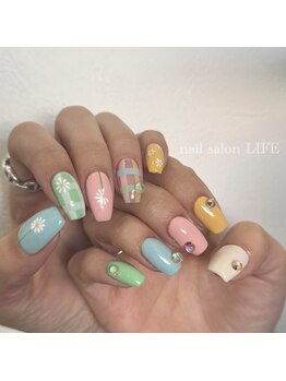 ライフ セカンド(LIFE2nd)/パステル春カラーネイル