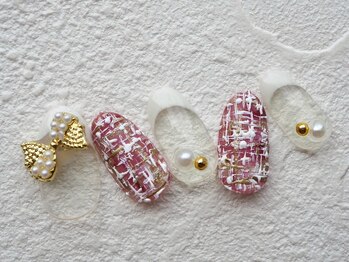 パールリボンの上品ツイード