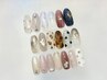 【定額ネイル】ワンカラー+1ポイントアート¥9900~