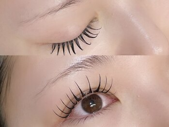 アイ ビューティー ルクール 古正寺店(EYE BEAUTY Le Coeur)の写真/【シマーラッシュ導入店】瞳に影を作ららないマツエク×まつ毛パーマ