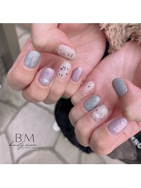 ラメ×砂ジェル