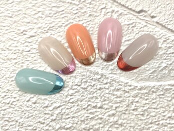 ラウレアネイル(Laule’a Nail)/【ミラーフレンチ】王道フレンチ