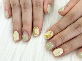 【森】人気 押し花ネイル