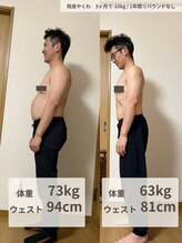 やくわ新坂町はり灸マッサージ治療院/院長ビフォーアフター（左向き）