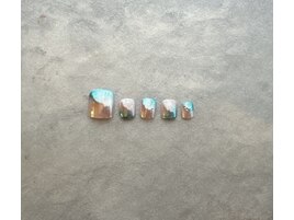 サンセットミラーフットネイル☆