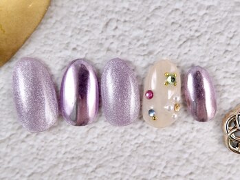 ショコ アンド ラム(Syoko&Lum)/☆パープルビジューネイル☆