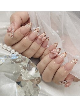ビジューネイルズ 西川口店(bijou nails)/ヒョウ柄フレンチネイル