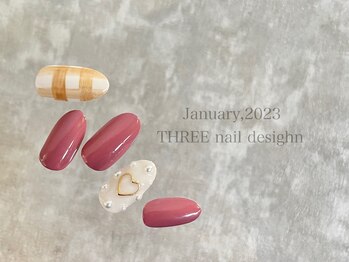 スリー(THREE)/January 2023/nail desing
