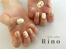 リノ 浦添店(Rino)/オーロラフィルム×ハートネイル