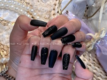 レアネイル 渋谷店(Le’a nail)/黒のマットコート