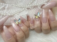 ネイルアンドまつげエクステ リッチエイト 原宿店(Rich8)/スカルプ☆ワンカラー＋パーツ