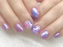 ルル ソレイユ(LouLou Soleil)/夜桜ネイル