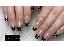 ル アリー(RU ALLY)/黒フレンチ×ドット