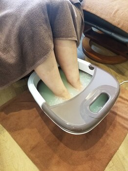 ほぐし工房 ここはれ/ほっこりリラックスできる足湯