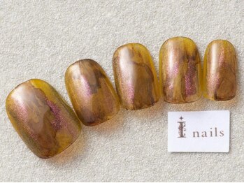 アイネイルズ 三宮店(I nails)/透け感インクネイル￥7000