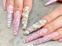 エムネイル(M-Nail)/★ちゅるんピンクロングネイル★