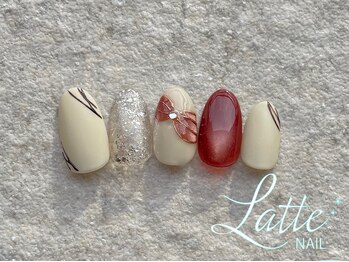 ラテネイル(Latte Nail)/2月定額デザイン　Hand ver．