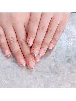 ホームサロン エヌスリー(N3)/ガラス＊キラキラフレンチ