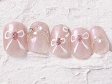 ジェミーネイル エビス(Jemiy nail ebisu)/バラリボンネイル11720yen