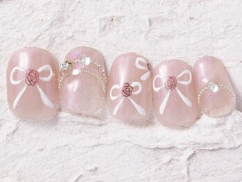 ジェミーネイル エビス(Jemiy nail ebisu)/バラリボンネイル11720yen