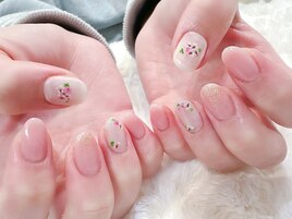 #押し花ネイル＃ガーリーネイル