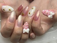 ジョアネイル(JOA Nail)/冬/クリスマス/ツイード/りぼん