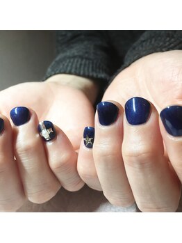 ショートネイル　ワンカラー