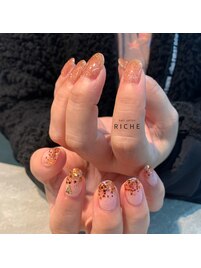 ラメグラデーションネイル