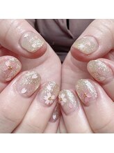 ネイルージュ 梅ヶ丘店(Nailouge)/ラメグラ☆桜アート