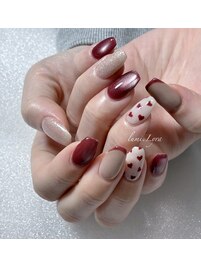 持ち込みデザインハートネイル