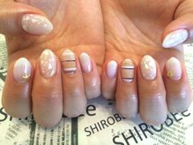 トータルサロン 白べぇーっ プラス/ボーダーネイル♪