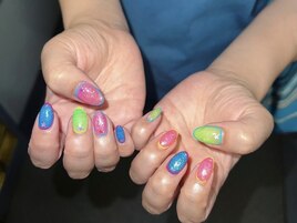 カラフルポップネイル
