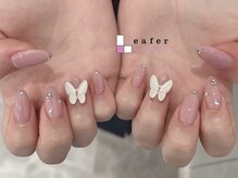 リーファネイルズ 岡山学南町店(Lea'ferNails)/ワンカラー×パーツ