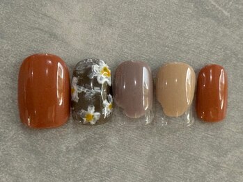 カラネイル 南森町店(calla nail)/テラコッタ　お花　漆喰