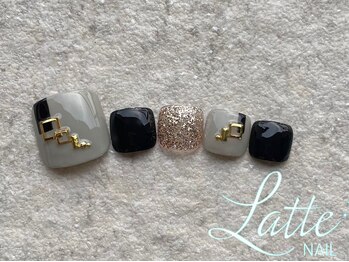 ラテネイル(Latte Nail)/2月定額デザイン　Foot ver.