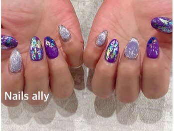 ネイルズアリー 立川店(Nails ally)/マグネット ×ホイルアート