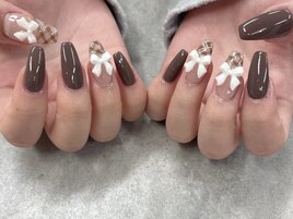 チェックリボン