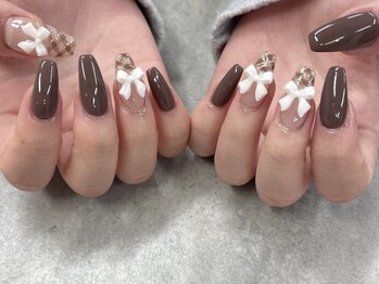 ネイルエルーシェ 立川店(Nail Ercher)/チェックリボン