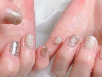 ブルヴェール(Bleu vert)/手書きミラーアート