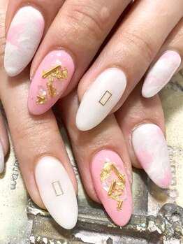 ネイルサロン ティディ(TIDY)/春色タイダイ