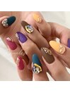 カラフルマットネイル