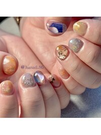 haruka nail × ちいかわネイル