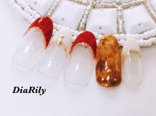 ディアリリー(Dia Rily)/赤フレンチ×べっ甲★初回¥6980