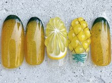 フリークネイル(FREAK Nail)/イエローぷっくりフルーツ¥12000