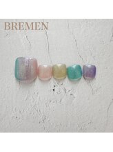 ブレーメン(BREMEN)/レインボーフットネイル