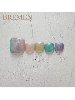 ブレーメン(BREMEN)/レインボーフットネイル