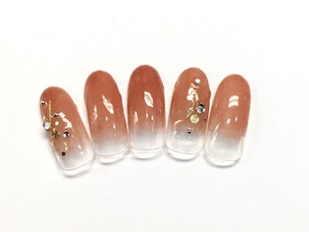 ネイルアンドまつげ リュフェール 五反田(Nail Lufaire)/テラコッタカラーグラデ